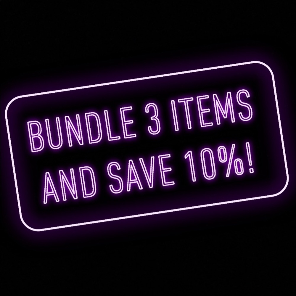 Bundle 3 items to save 10% as my seller discount! Thanks for shopping!
